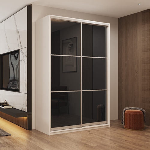 ארון הזזה 150 ס"מ עם דלתות זכוכית שוהם HOME DECOR