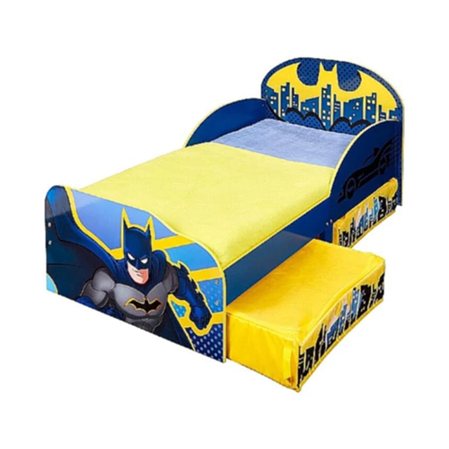 מיטת ילדים מעץ באטמן כולל 2 מגירות אחסון