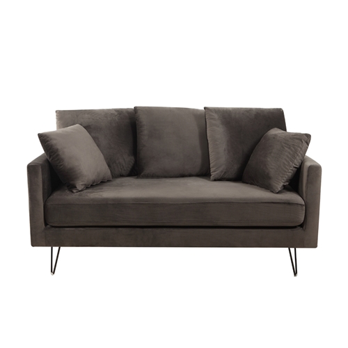 ספה דו מושבית מרופדת בד קטיפתי דגם פוקר HOME DECOR