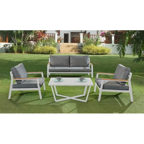 מערכת ישיבה דגם זנזיבר לבן AUSTRALIA GARDEN