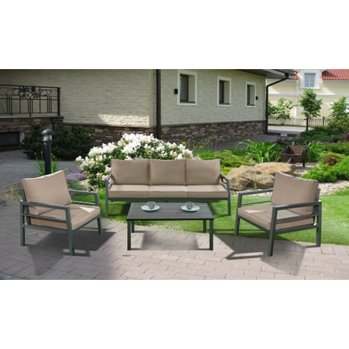 מערכת ישיבה לגינה פריז אפור פחם AUSTRALIA GARDEN