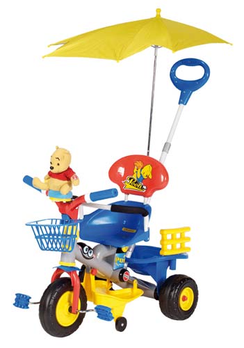 תלת אופן בטיחותי פו הדוב עם שמשייה MOTORIX