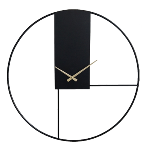 שעון קיר גיאומטרי שחור מבית TUDO DESIG