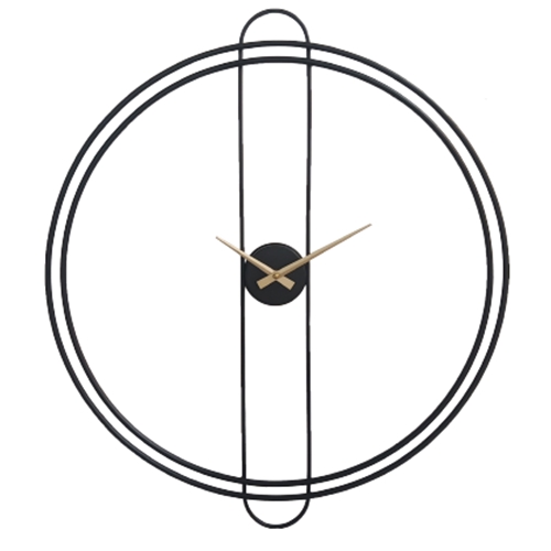 שעון קיר דגם רינג שחור מבית TUDO DESIGN