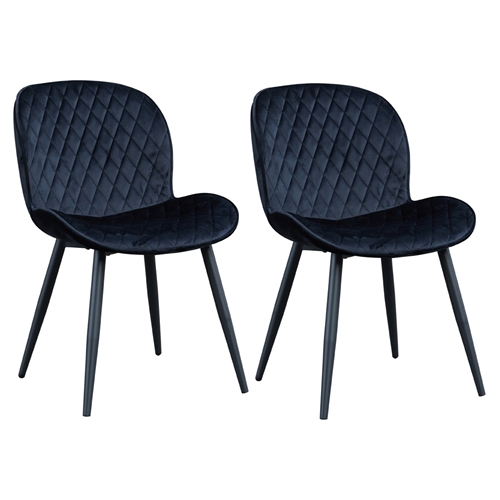 זוג כיסאות לפינת אוכל בד קטיפתי ויסטה HOME DECOR