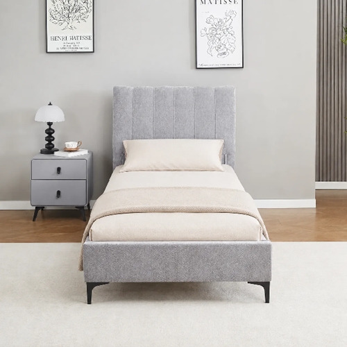 מיטת יחיד 90×190 דגם נעמה 90 אפור HOME DECOR