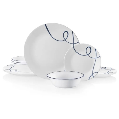 סט צלחות קורל 24 חלקים 8 סועדים LIA ROUND קורנינג