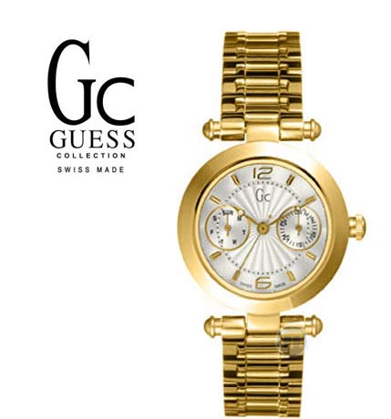 שעון כרונוגרף מוזהב לאישה GUESS COLLECTION