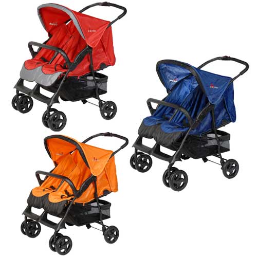 עגלת תאומים ברוחב 75 ס"מ Doctor Baby+ מתנה