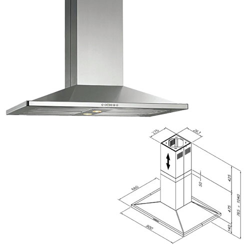 קולט אדים ארובה–אי מנירוסטה Delonghi ד:CHI 950