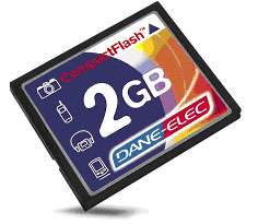 כרטיס זיכרון מקצועי CF נפח Dane-Elec 2GB