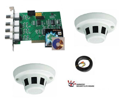 ערכת אבטחה כולל כרטיס DVR ו-2 מצלמות מוסלקות