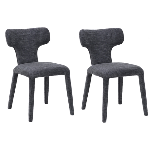 זוג כיסאות לפינת אוכל מרופדים בד קנזס HOME DECOR