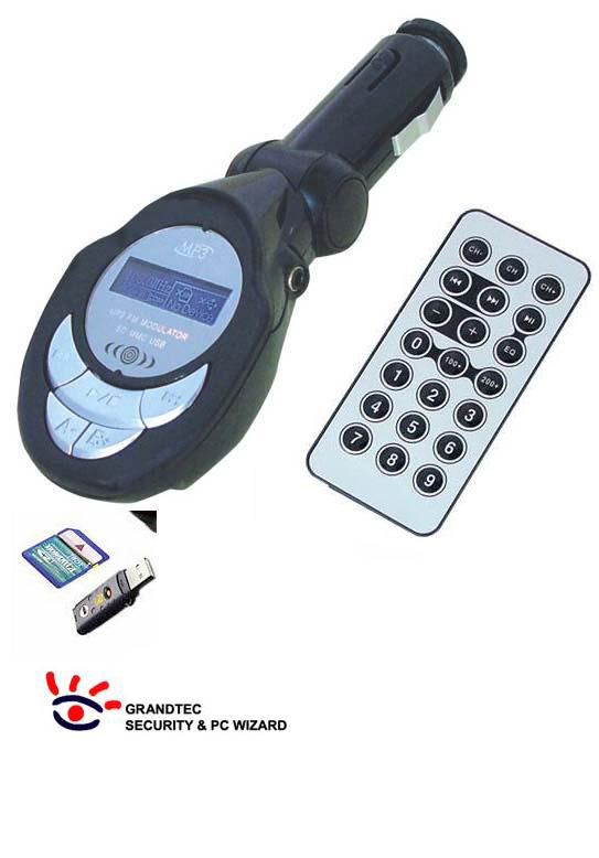 נגן MP3 לרכב עם משדר FM מובנה +כרטיס זיכרון 2GB