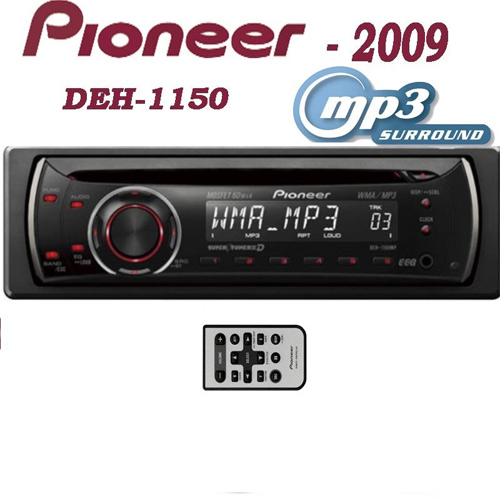 רדיו דיסק לרכב קורא MP3 וצרובים כולל שלט Pioneer