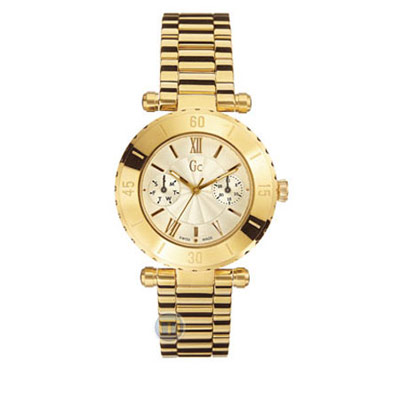 שעון כרונוגרף מוזהב לאישה GUESS COLLECTION