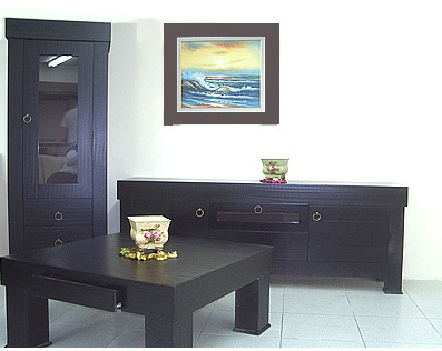 סט שולחן ויטרינה ומזנון יוקרתי HOME D'ECOR