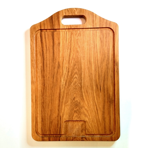 קרש חיתוך גדול 45x30 ס''מ מעץ אלון עם ידית