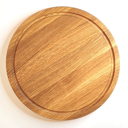 קרש חיתוך 30 ס''מ עגול מעץ אלון