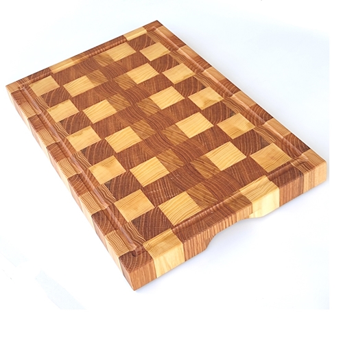 בוצ'ר מקצועי עם תעלת ניקוז End Grain 40x30