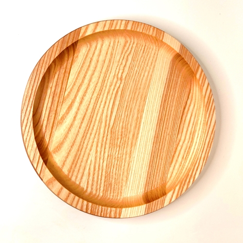 כלי הגשה עגול 25 ס''מ קוטר מעץ מלא