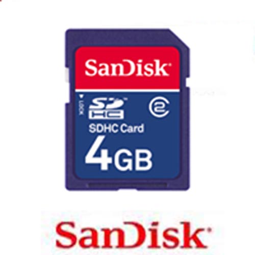 כרטיס זיכרון מסוג SD בנפח SanDisk 4GB
