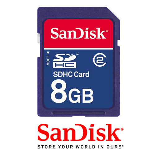 כרטיס זיכרון מסוג SD בנפח SanDisk 8GB
