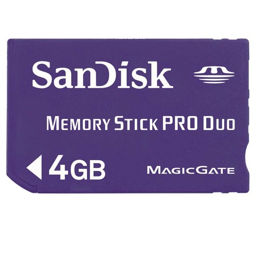 כרטיס זיכרון מסוג Memory Stick PRO Duo בנפח SanD