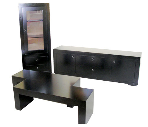 סט לסלון מזנון  ויטרינה וצמד שולחנות HOME DECOR