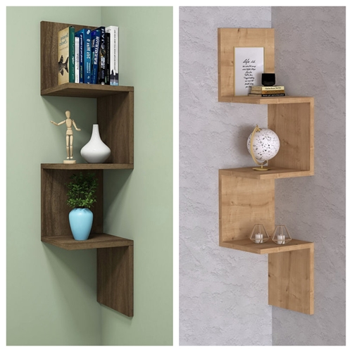 יחידת מדפים פינתית מעוצבת דגם Zikzak מבית HOMAX