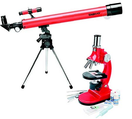 טלסקופ מגדיל פי 50 ומיקרוסקופ 19 חלקים tasco