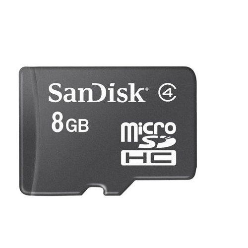 כרטיס זיכרון MicroSDHC בנפח SanDisk 8GB