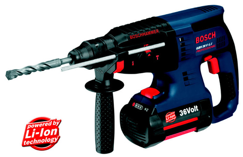 פטישון נטען מקצועי 36V עם סוללת ליתיום BOSCH