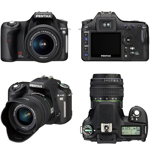 מצלמת רפקלס מקצועית 6.1 מגה Pentax K100D KIT