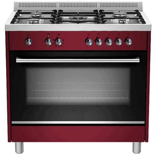 תנור סאוטר משולב כיריים רחב Sauter SOC9055 אדום