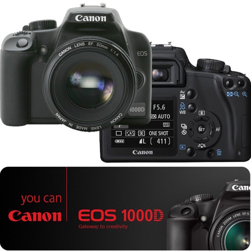 מצלמת רפלקס 10 מגה  Canon EOS 1000D+עדשה 18-55