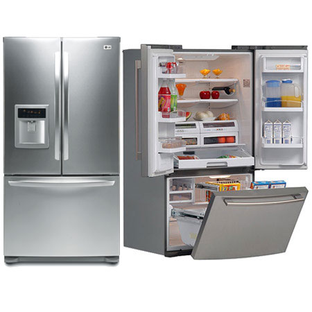 מקרר 3 דלתות בנפח 730 ליטר LG דגם GR-F258UTK-T