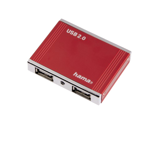 מפצל USB קשיח העשוי אלומיניום עם 4 כניסות HAMA