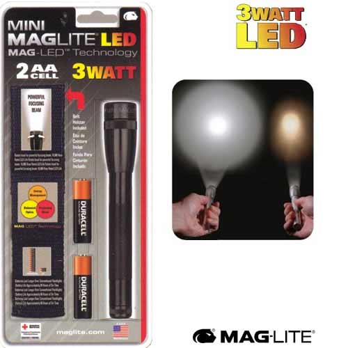 פנס MAGLITE מקצועי 2 סוללות עם תאורת LED