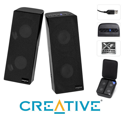 רמקולים ניידים בחיבור CREATIVE N400 USB