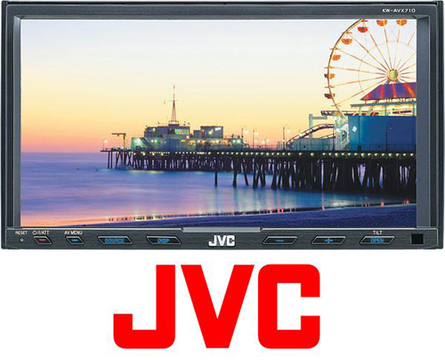 מערכת מולטימדיה הכוללת מסך מגע JVC